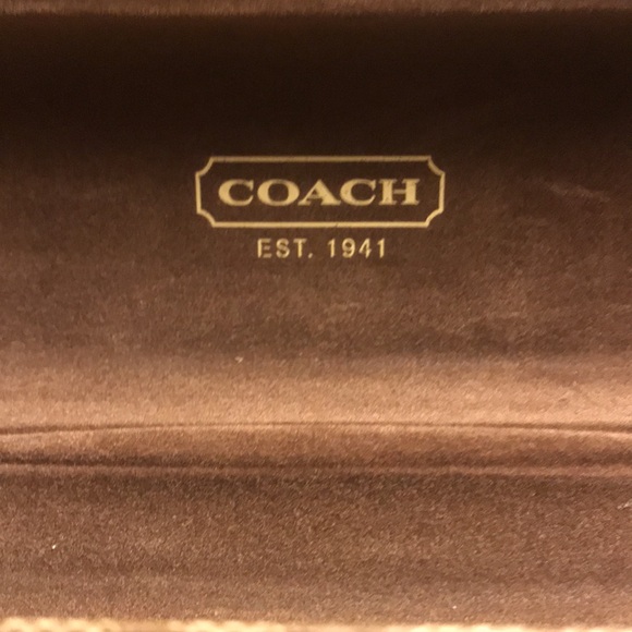 Coach Sunglasses Signature C Leopard Burgundy & Brown and Brown Signature C Case - Picture 15 of 16